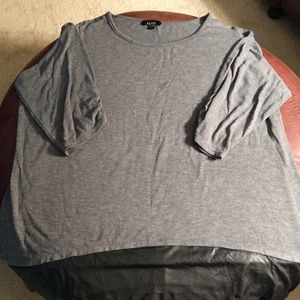 Alyx Grey Tunic Top 3x Sharkbite Hem